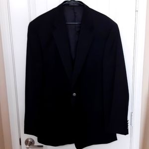 CHAPS, Est. 1978, Blk Wool Blazer with Logo Buttons Size 46 L